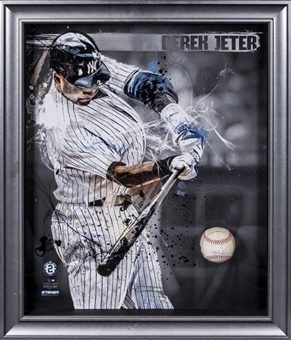 Derek Jeter Game Used & Signed Baseball Used on 9/3/14 vs Red Sox Within 24x28 Shadowbox (MLB Authenticated & Yankees-Steiner)